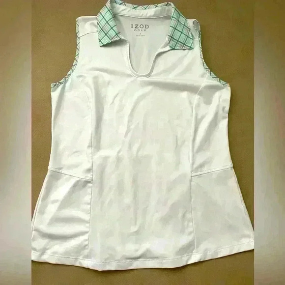 IZOD Women’s Golf Pleated back Tank Top: S - Picture 1 of 6